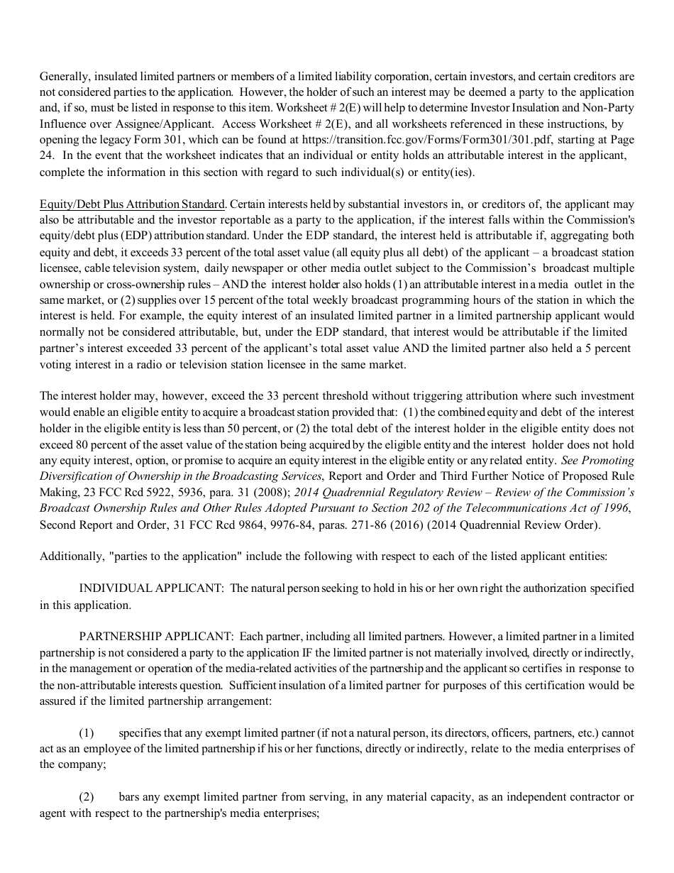 Instructions for FCC Form 2100 Schedule 301-AM Am Station Construction Permit Application, Page 5