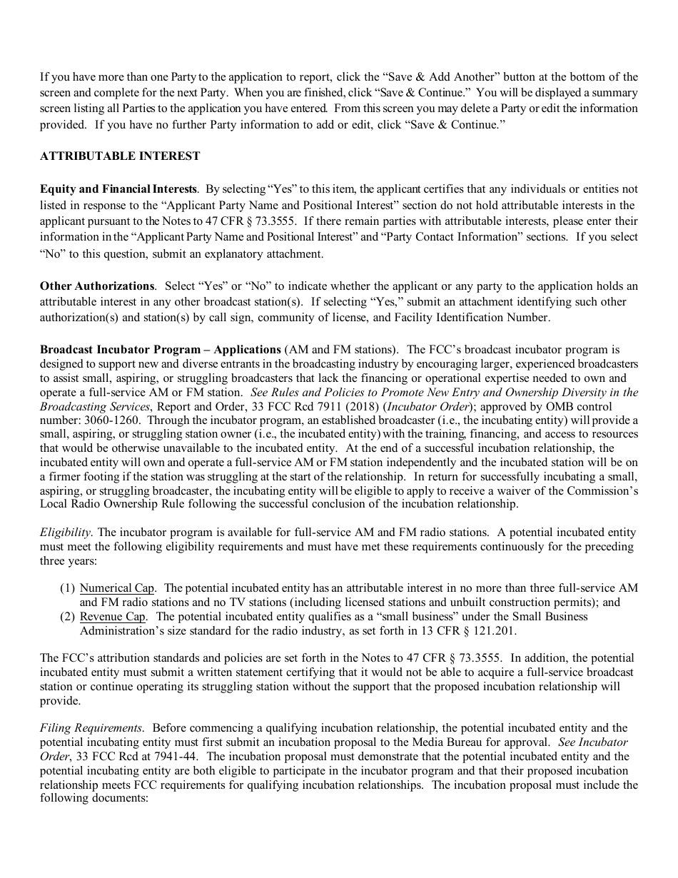 Instructions for FCC Form 2100 Schedule 301-AM Am Station Construction Permit Application, Page 8