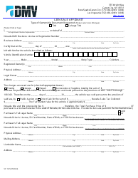 Form VP147 Lien Sale Affidavit - Nevada