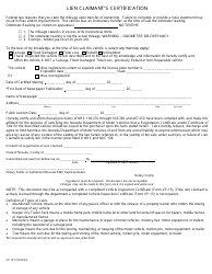 Form VP147 Lien Sale Affidavit - Nevada, Page 2