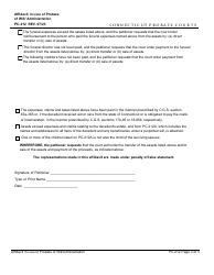 Form PC-212 Affidavit in Lieu of Probate of Will/Administration - Connecticut, Page 3
