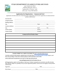Application for Registration - Commercial Feed - Utah, Page 2