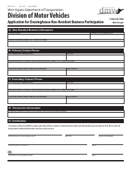 Form MV-101-CH Application for Clearinghouse Non-resident Business Participation - West Virginia