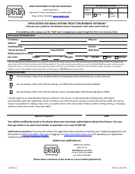 Document preview: DNR Form 542-0708 Application for Iowa Lifetime Trout for Resident Veterans - Iowa