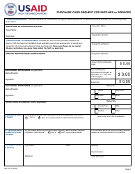 Document preview: Form AID331-2 Purchase Card Request for Supplies or Services