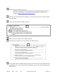 Form ADO600 Instructions - Requesting Access to Adoption Case Records, Birth Parent Identifying Information, and/or Birth Record Information - Minnesota, Page 3