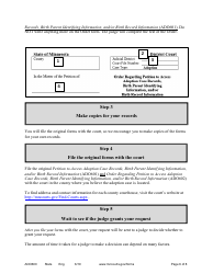 Form ADO600 Instructions - Requesting Access to Adoption Case Records, Birth Parent Identifying Information, and/or Birth Record Information - Minnesota, Page 6