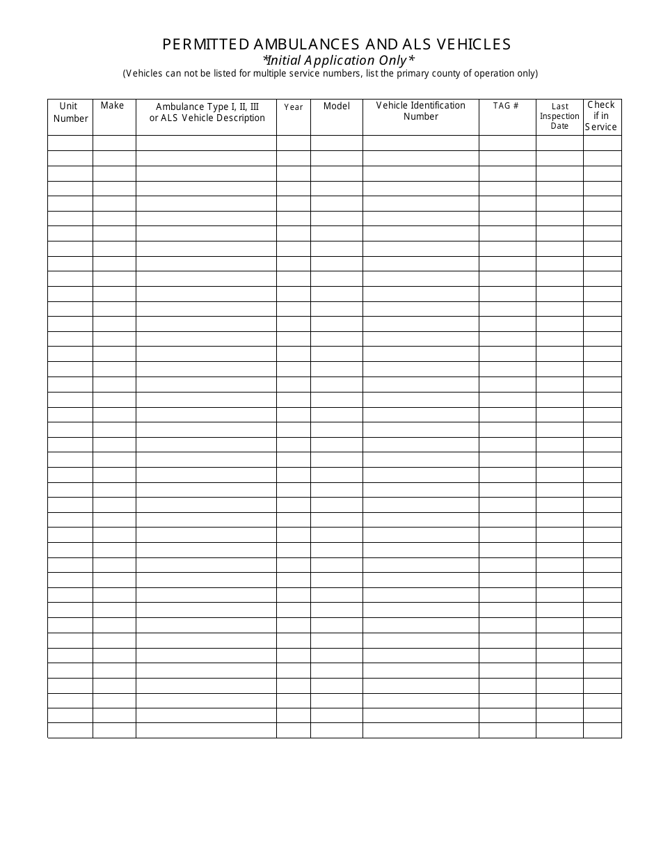 EMS Provider Service License Application - Alabama, Page 9