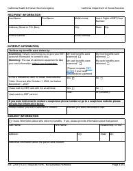 Form EBT2259 Report of Electronic Theft of Benefits - California, Page 3
