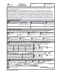 Document preview: DSHS Form 14-076 Change of Circumstances - Washington