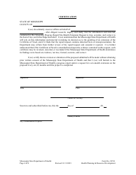 Form 825 E Certificate of Need (Con) Progress Report/Six-Month Extension Request/Final Report - Mississippi, Page 4