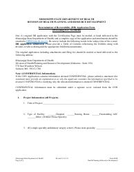 Form 804E Determination of Reviewability (Dr) Application Form - Mississippi