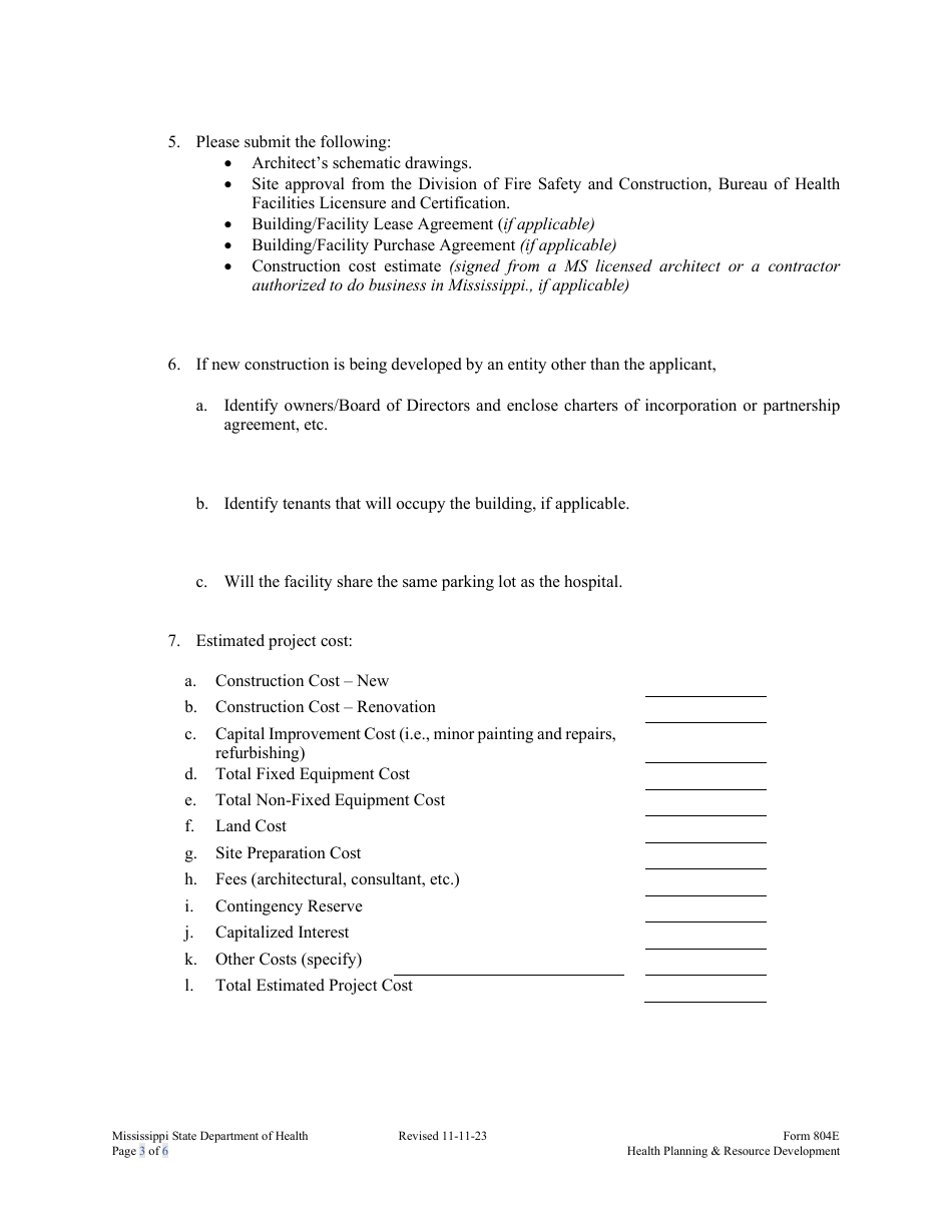 Form 804E Determination of Reviewability (Dr) Application Form - Mississippi, Page 3