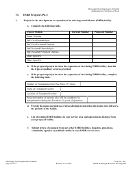 Form 807 Application for a Certificate of Need - Mississippi, Page 16