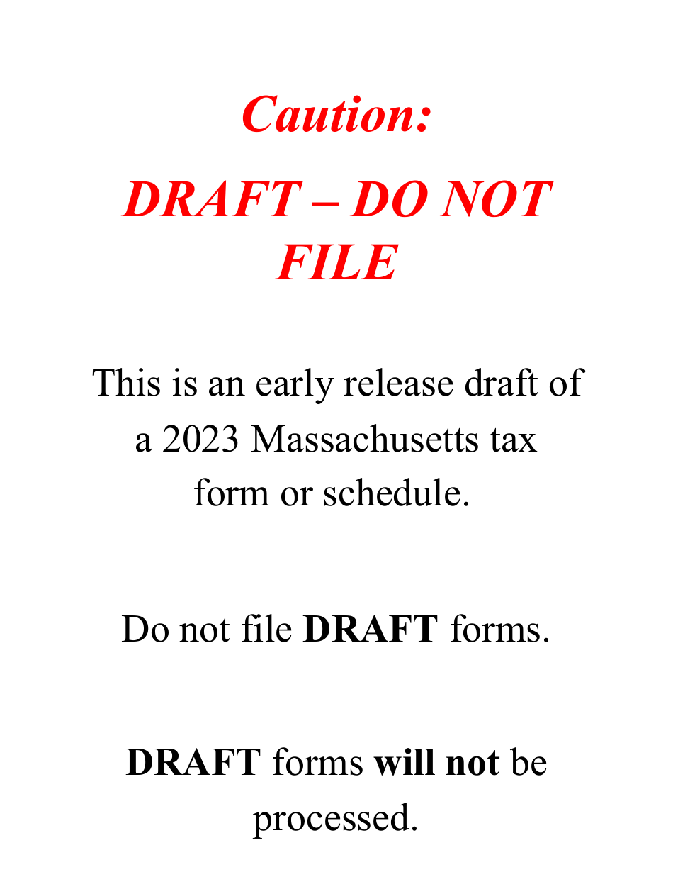 Form MA NRCR Nonresident Composite Return - Draft - Massachusetts, Page 1