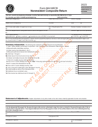 Form MA NRCR Nonresident Composite Return - Draft - Massachusetts, Page 2