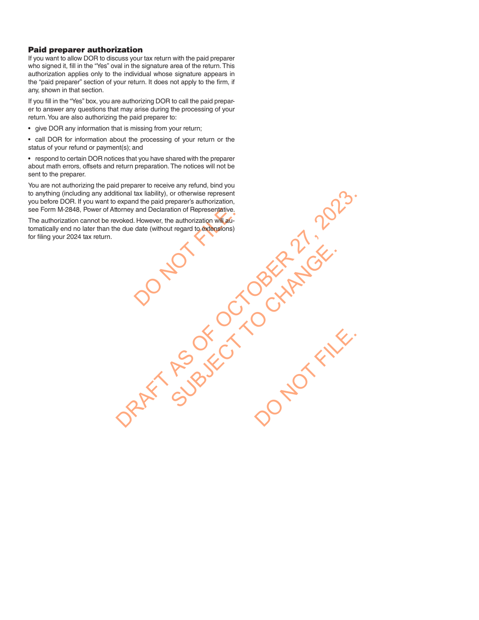 Form MA NRCR Nonresident Composite Return - Draft - Massachusetts, Page 7