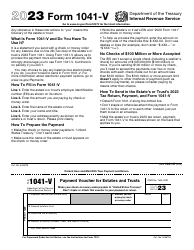 IRS Form 1041-V Payment Voucher for Estates and Trusts