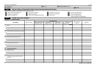 IRS Form 8865 Schedule K-3 Partner&#039;s Share of Income, Deductions, Credits, Etc. - International, Page 2