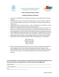 Document preview: Landlord Participation Affirmation - Unitect Moving Assistance Program - Connecticut