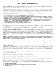 Form I-025 Schedule 2440W Disability Income Exclusion - Wisconsin, Page 2