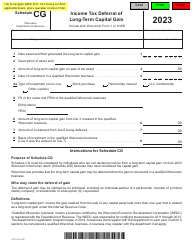 Form I-071 Schedule CG Income Tax Deferral of Long-Term Capital Gain - Wisconsin
