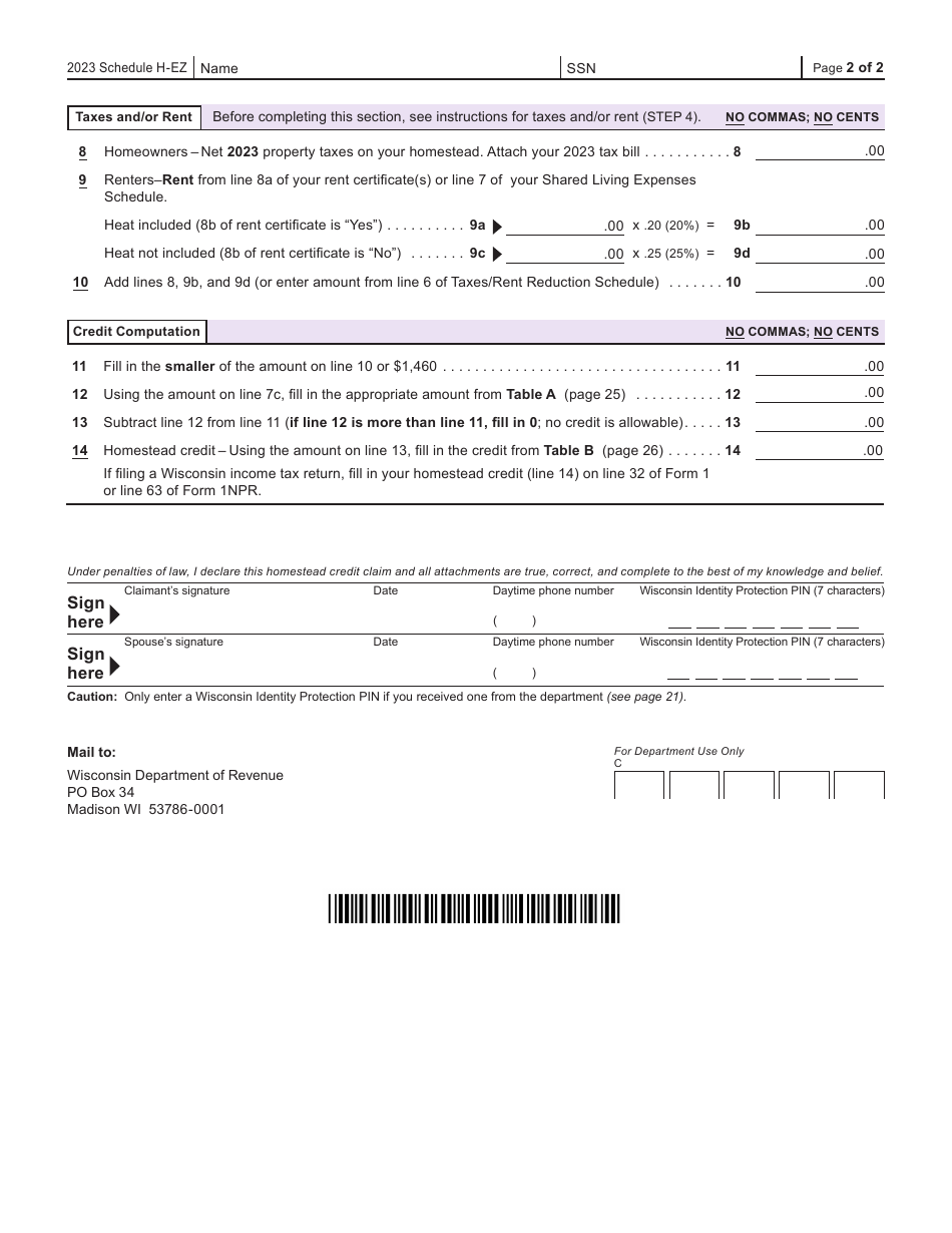 Form I-015I Schedule H-EZ Download Fillable PDF or Fill Online ...