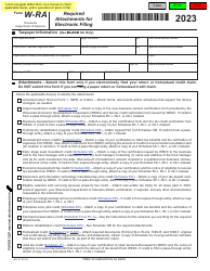 Form W-RA (I-041) Required Attachments for Electronic Filing - Wisconsin