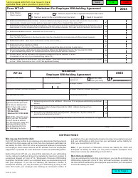 Form WT-4A (W-234) Worksheet for Employee Withholding Agreement - Wisconsin