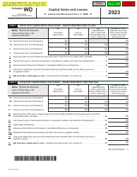 Form I-070I Schedule WD Capital Gains and Losses - Wisconsin