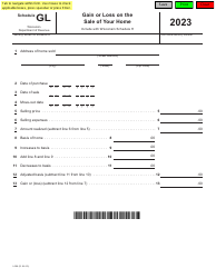 Document preview: Form I-006 Schedule GL Gain or Loss on the Sale of Your Home - Wisconsin, 2023
