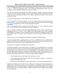 Instructions for Form PW-1, IC-004 Wisconsin Nonresident Income or Franchise Tax Withholding on Pass-Through Entity Income - Wisconsin, Page 11