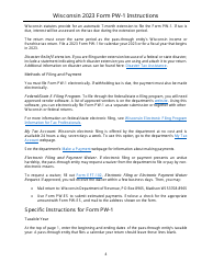 Instructions for Form PW-1, IC-004 Wisconsin Nonresident Income or Franchise Tax Withholding on Pass-Through Entity Income - Wisconsin, Page 4