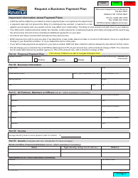 Document preview: Form A-774 Request a Business Payment Plan - Wisconsin
