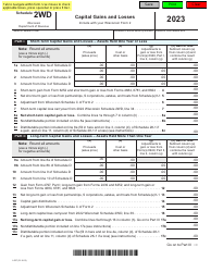 Document preview: Form I-027 Schedule 2WD Capital Gains and Losses - Wisconsin, 2023