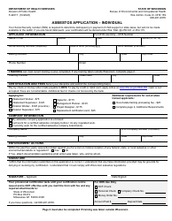 Document preview: Form F-44017 Asbestos Application - Individual - Wisconsin