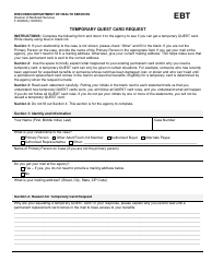 Document preview: Form F-02260A Temporary Quest Card Request - Wisconsin