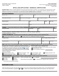 Document preview: Form F-02031 Initial Lead Application - Individual Certification - Wisconsin