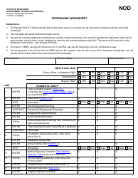 Document preview: Form F-16033 Foodshare Worksheet - Wisconsin