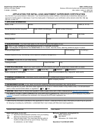 Document preview: Form F-02996 Application for Initial Lead Abatement Supervisor Certification - Wisconsin