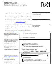 Form RX1 Download Fillable PDF or Fill Online Application to Enter a ...