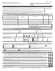 Document preview: ATF Formulario 4473 (5300.9) Registro De Transaccion De Armas De Fuego (Spanish)