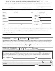 Form P-200 Application for Open Competitive Examination - Onondaga County, New York