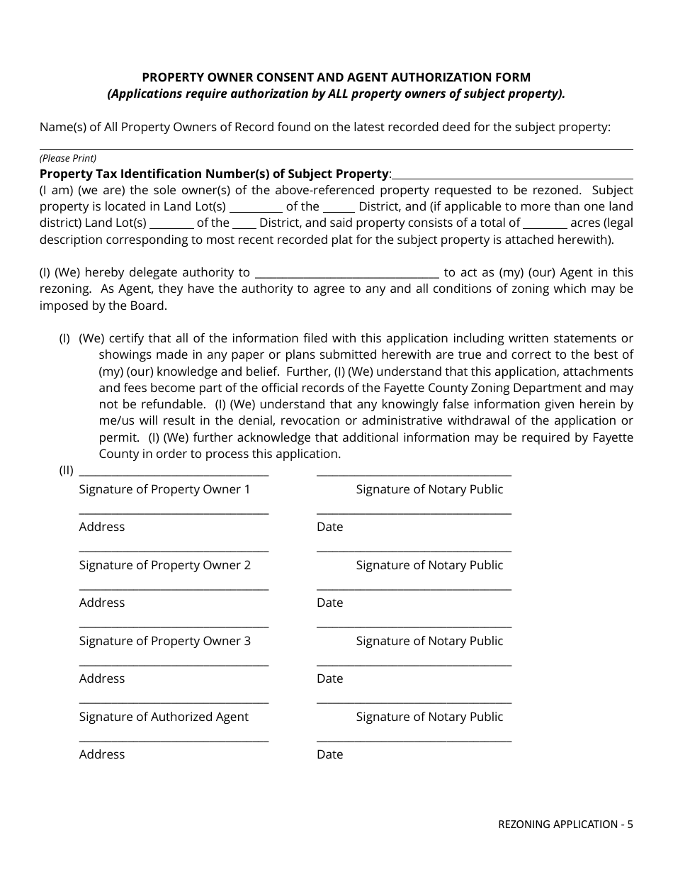Rezoning Application - Fayette County, Georgia (United States), Page 5