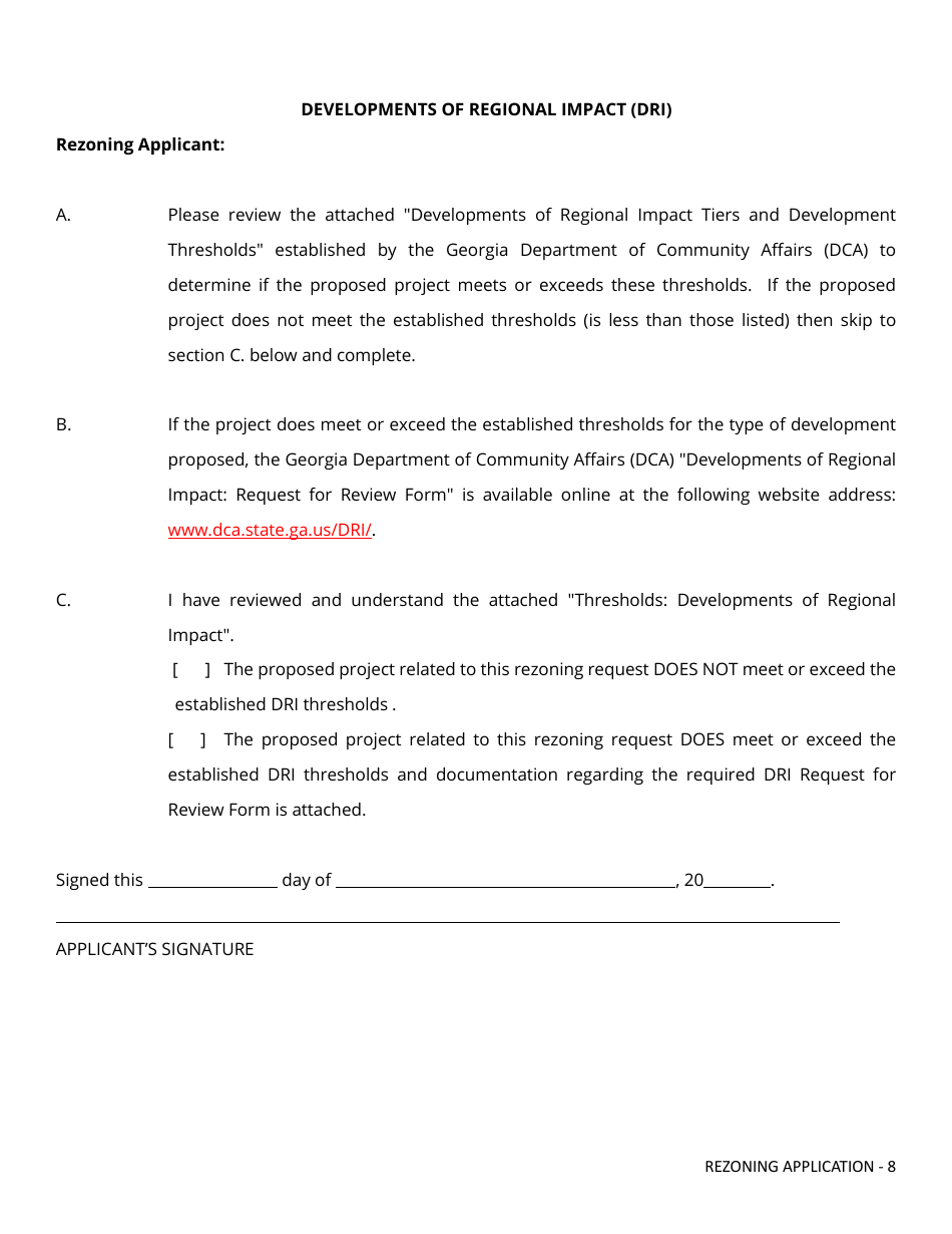 Rezoning Application - Fayette County, Georgia (United States), Page 8