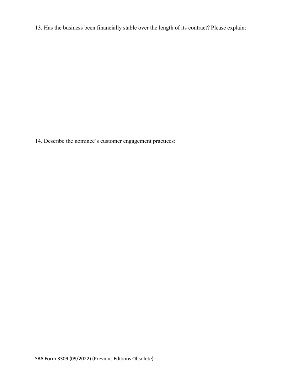 SBA Form 3309 Nomination Form for 8(A) Graduate of the Year Award - National Small Business Week, Page 6