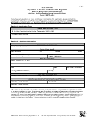 Form DBPR AR4 Architect Seeking Registration as Interior Designer - Florida, Page 2