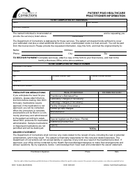 Document preview: Form DOC13-462 Patient-Paid Healthcare Practitioner Information - Washington