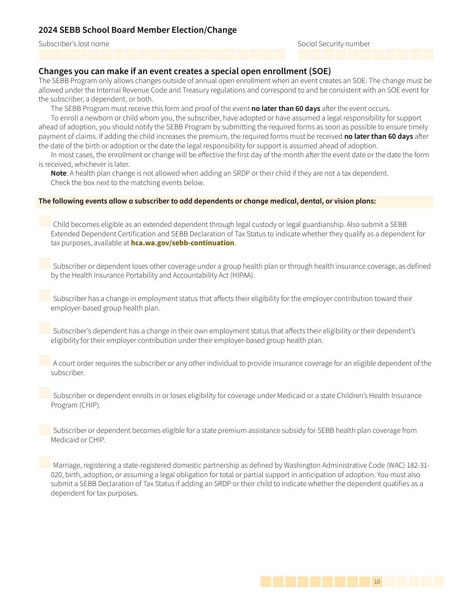 Form HCA20-0385 Sebb School Board Member Election / Change - Washington, Page 10