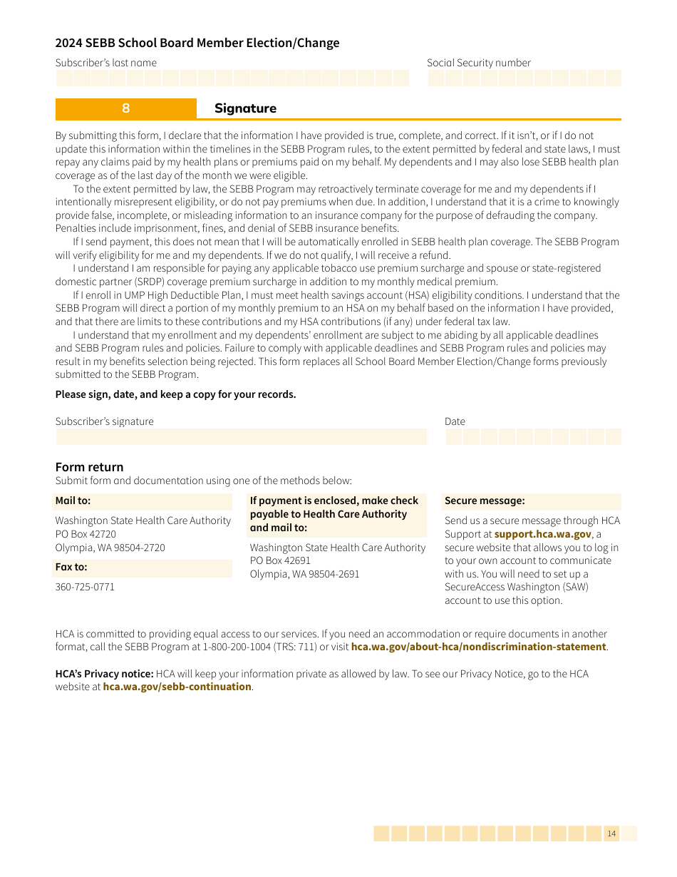 Form HCA20-0385 Sebb School Board Member Election / Change - Washington, Page 14